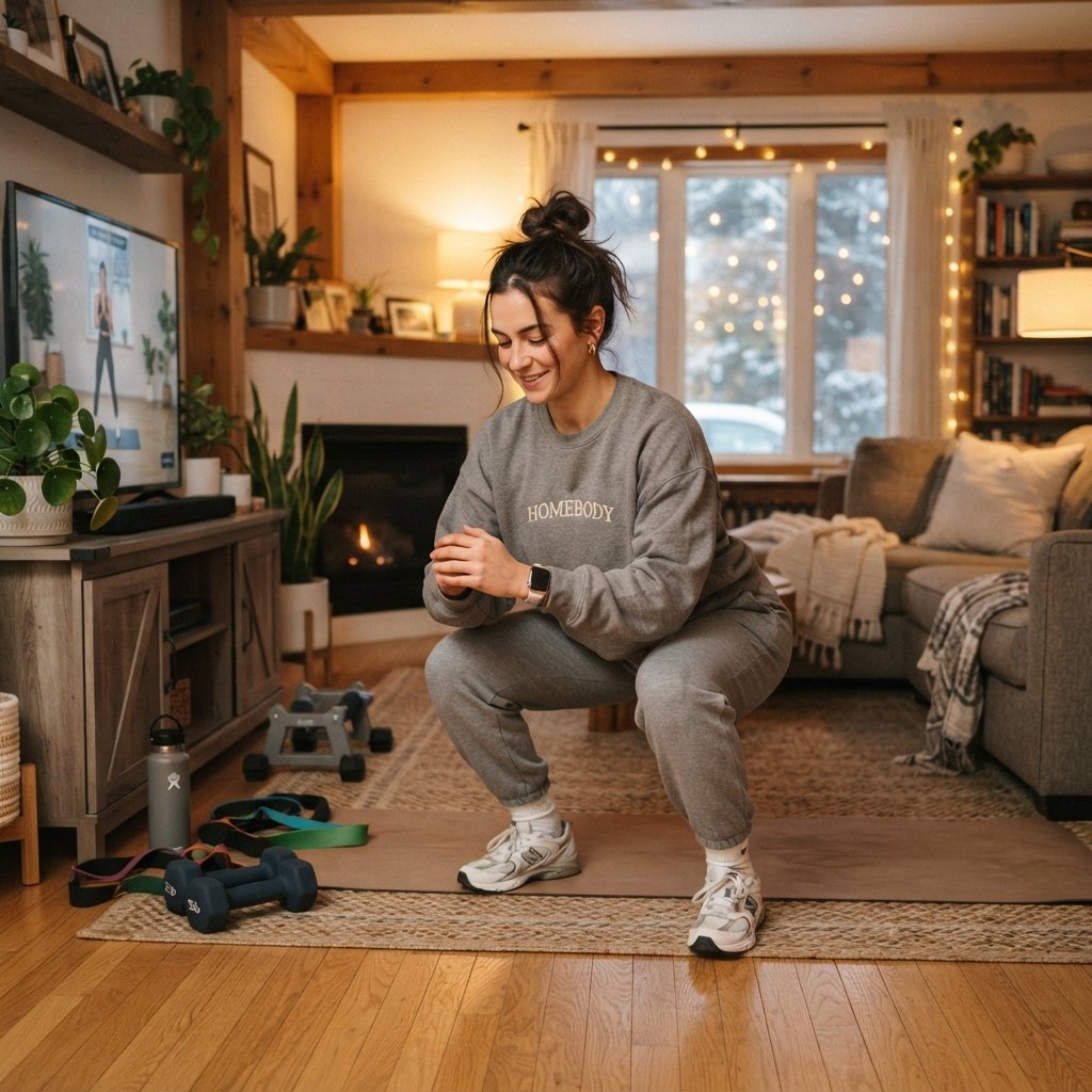 Winter fitness outfit Ideas for Home Workouts