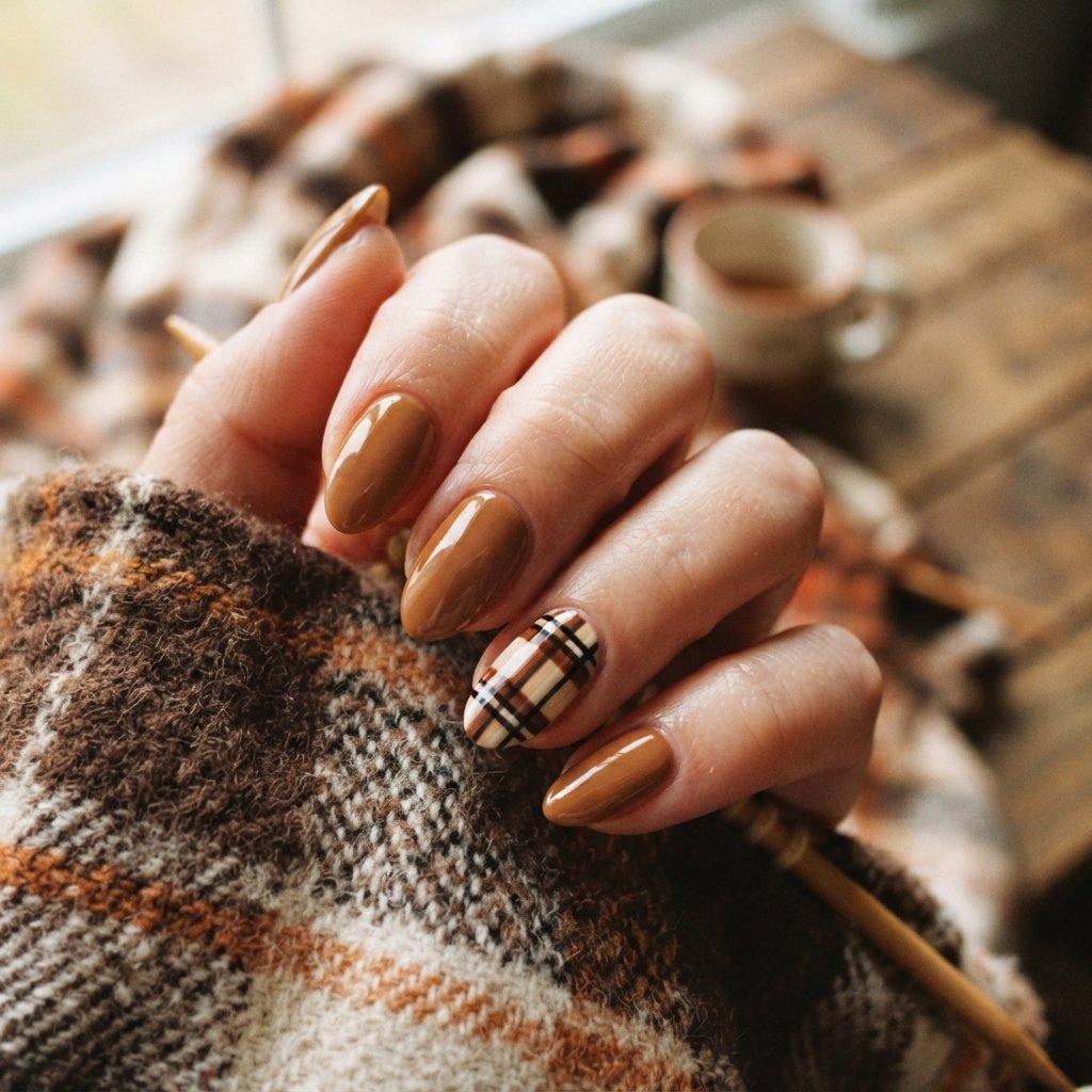 November Nails Ideas: 24 Fresh Looks to Inspire Your Next Manicure 15 Plaid Nails Ideas