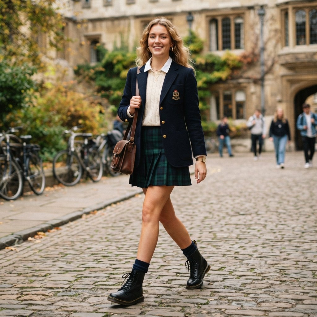 Preppy Dr Martens Outfit Women Ideas