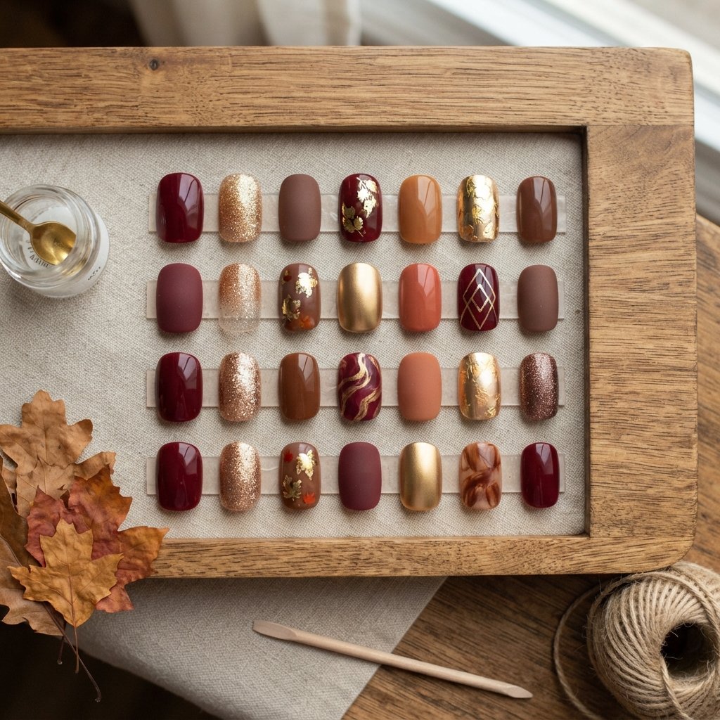 27 Best November Nail Ideas Short for Fall Vibes 25 Press-On Nail Ideas