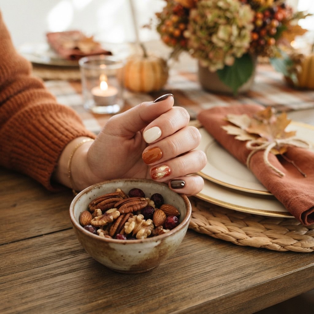 27 Best November Nail Ideas Short for Fall Vibes 19 Thanksgiving Nail Ideas