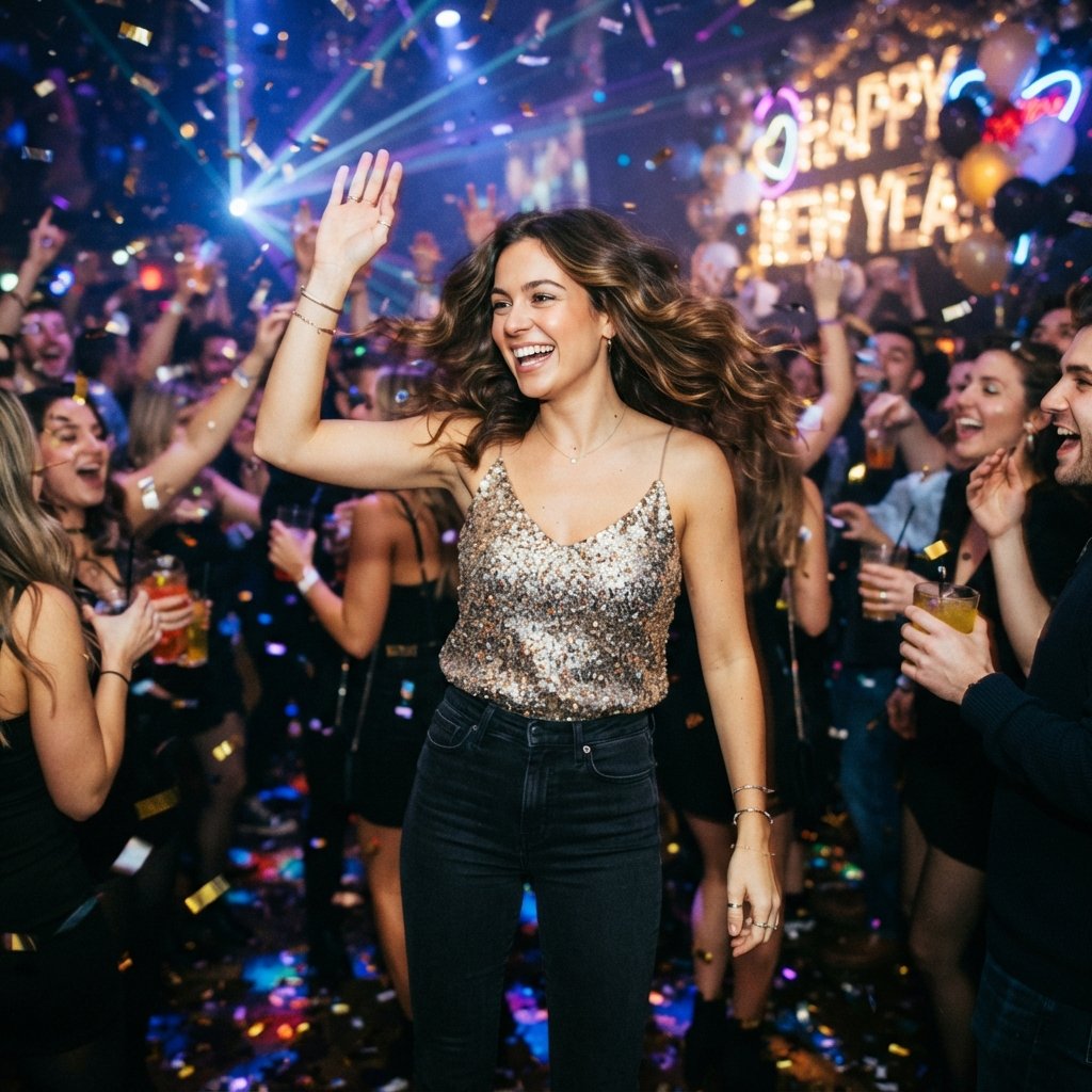 25 New Year Party Outfit Ideas: Sparkle, Sequins & Style 7 Glitter Outfit Ideas
