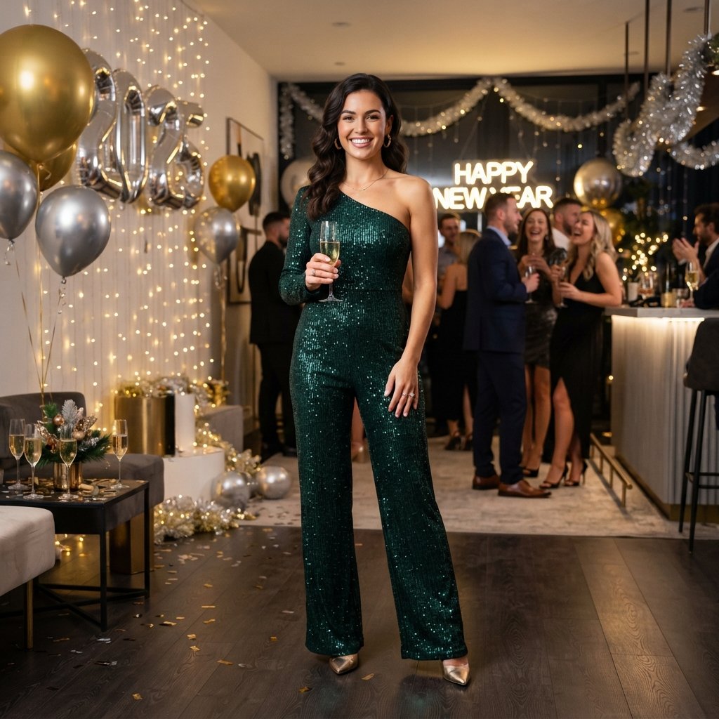 25 New Year Party Outfit Ideas: Sparkle, Sequins & Style 5 Jumpsuit Outfit Ideas