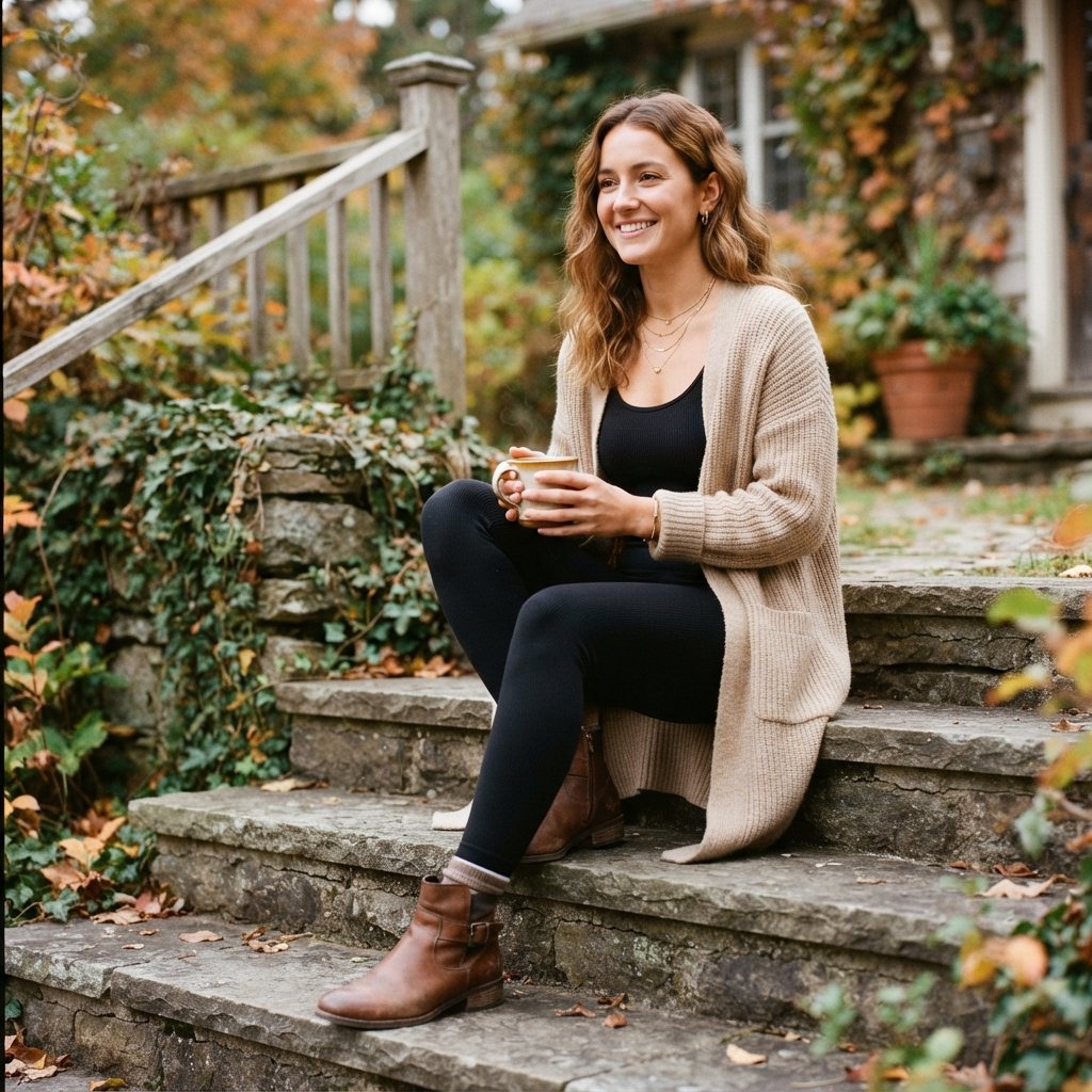Leggings and Cardigan Outfit Ideas