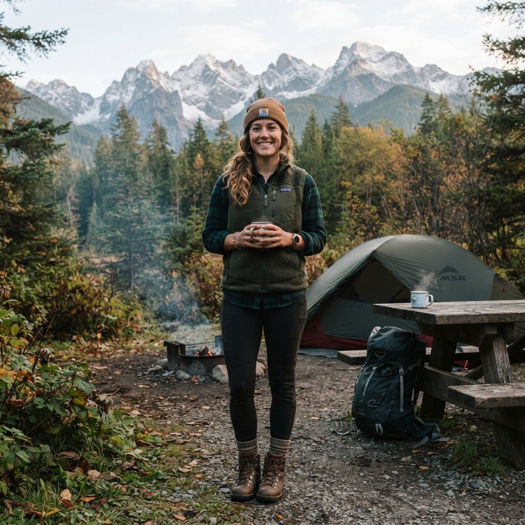 Flannel and Fleece Camping Outfit Ideas