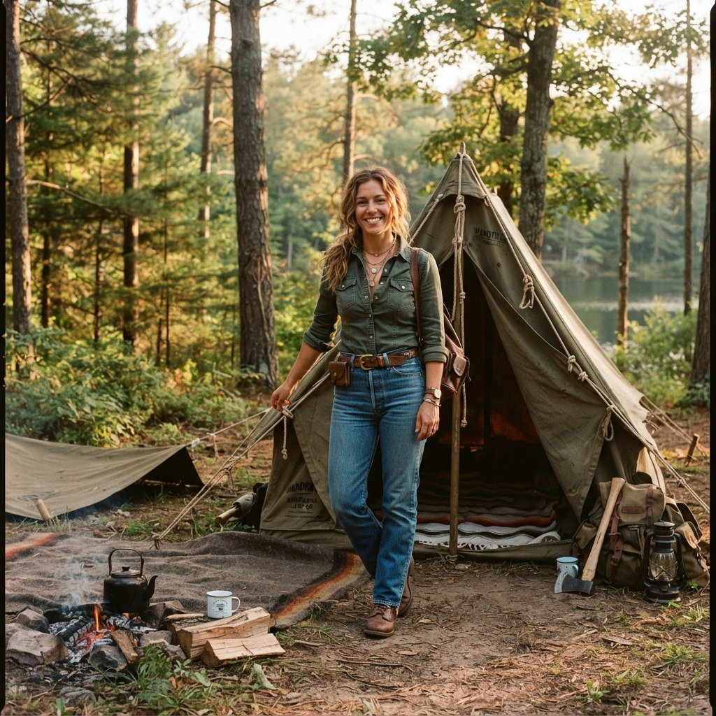 Vintage Inspired Camping Outfit Ideas