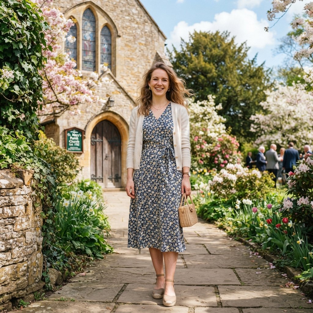 Floral Print Church Outfit