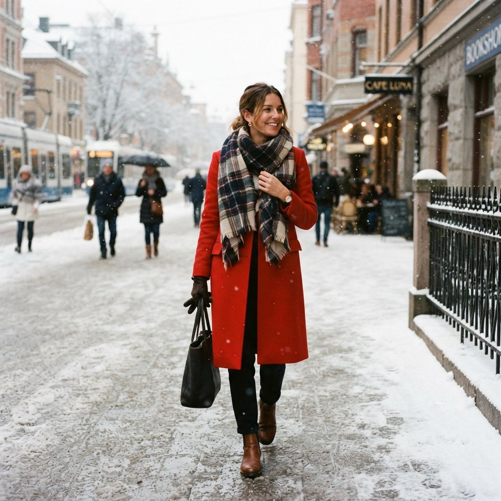 Scarf and Statement Coat Idea