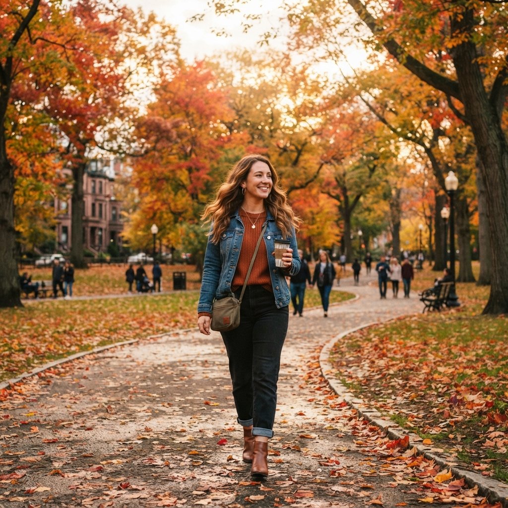 Boston Fall Foliage Outfit Idea