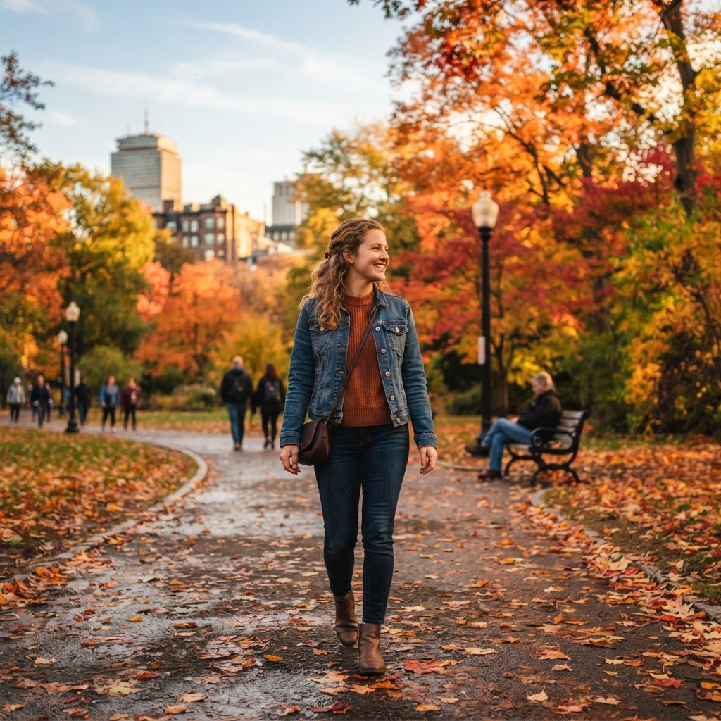 Boston Winter Layering Outfit Idea