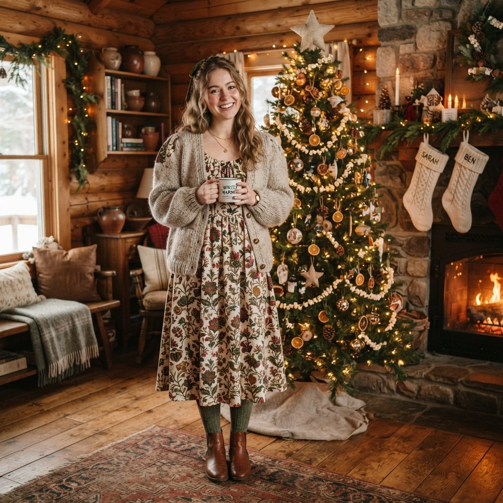 27 Best Christmas Outfit Ideas for Women This Holiday Season 22 Cottagecore Christmas Outfit Ideas for Women