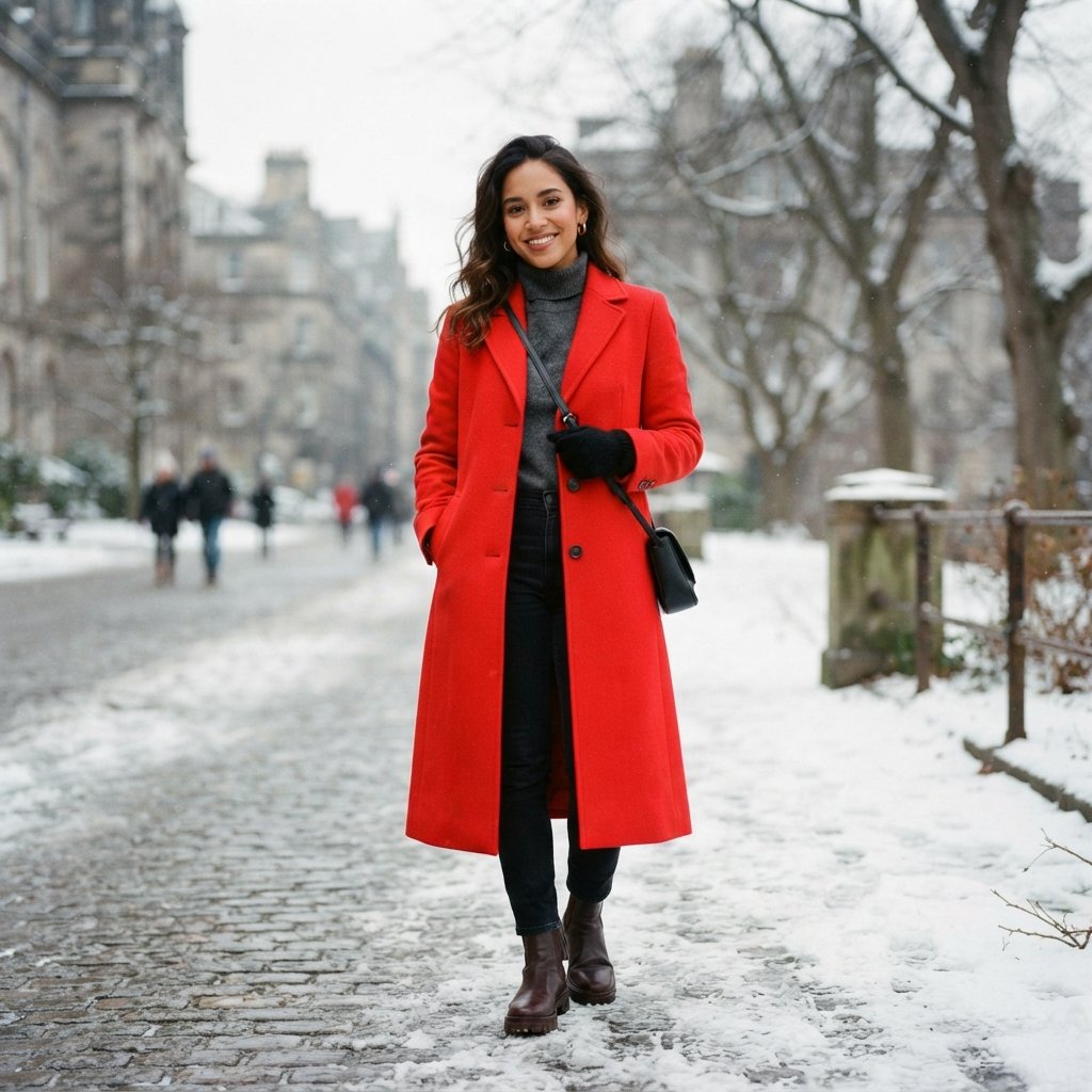 Bold Color Winter Outfit Idea