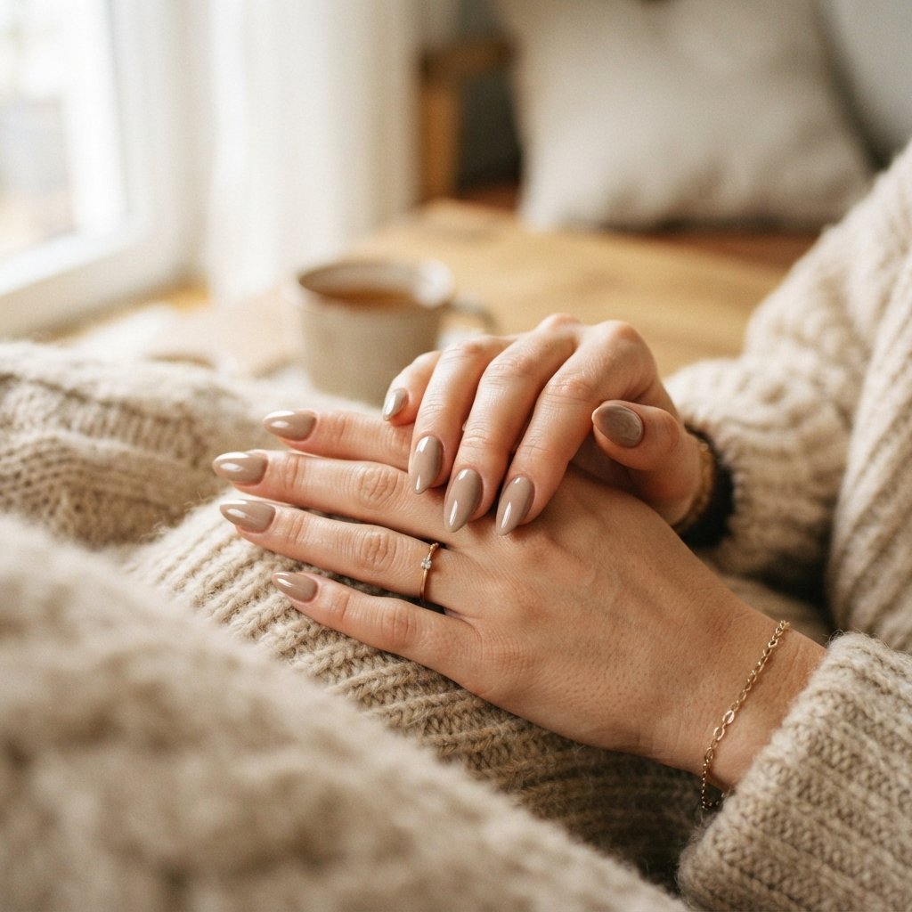 24 November Nails Almond Looks Worth Saving This Fall 7 Neutral Fall Almond Nail Ideas
