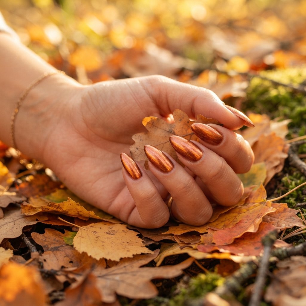 25 Best November Nail Colors Ideas for Every Skin Tone 14 Antique Gold Nail Colors Ideas