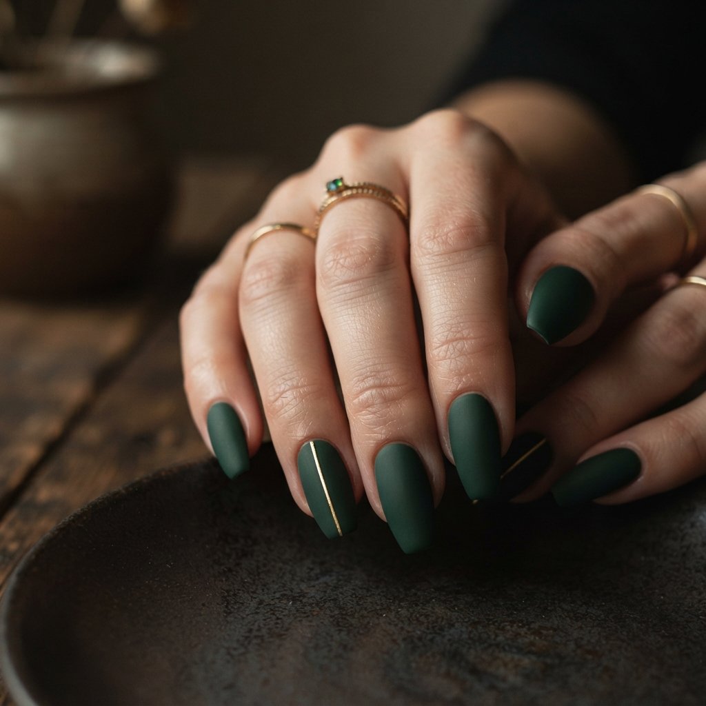 Deep Green November Nails 2026 Ideas