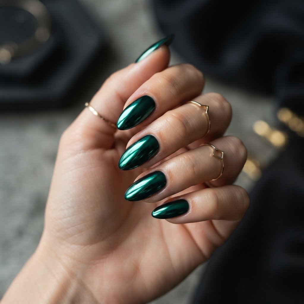 24 November Nails Almond Looks Worth Saving This Fall 19 Chrome Almond Nail Ideas