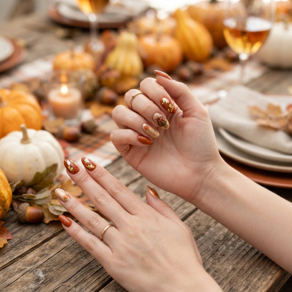 November Nail Ideas: 24 Cozy Fall Looks to Try 17 Thanksgiving Nail Ideas