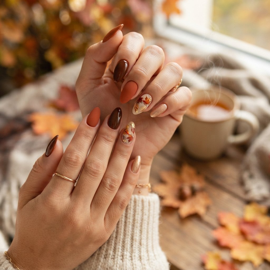 24 November Nails Almond Looks Worth Saving This Fall 1 november nails almond