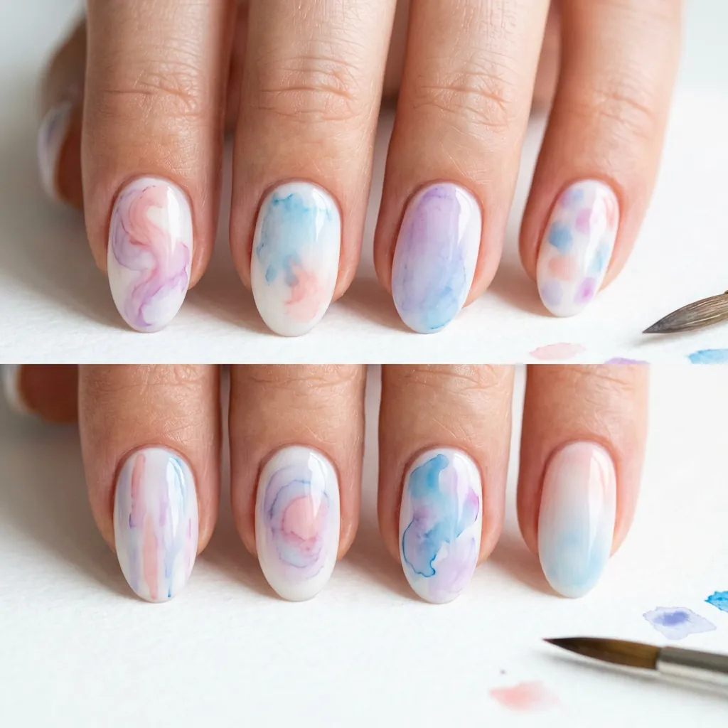 Nails Cute Ideas: 30 Stunning Looks to Spark Your Next Manicure 29 Watercolor Wash Nail Ideas