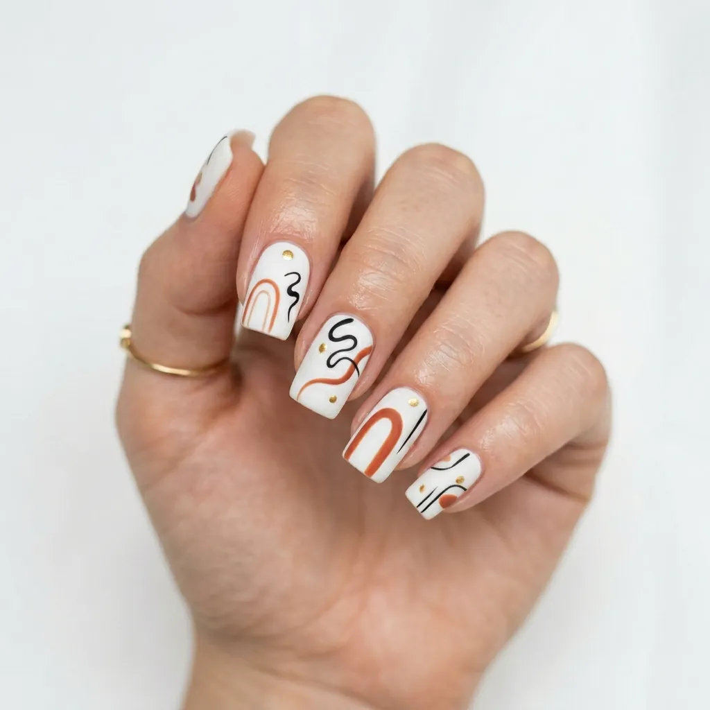 Nails Cute Ideas: 30 Stunning Looks to Spark Your Next Manicure 9 Abstract Line Art Nail Ideas