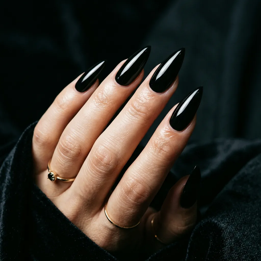 Black Stiletto Nails Ideas