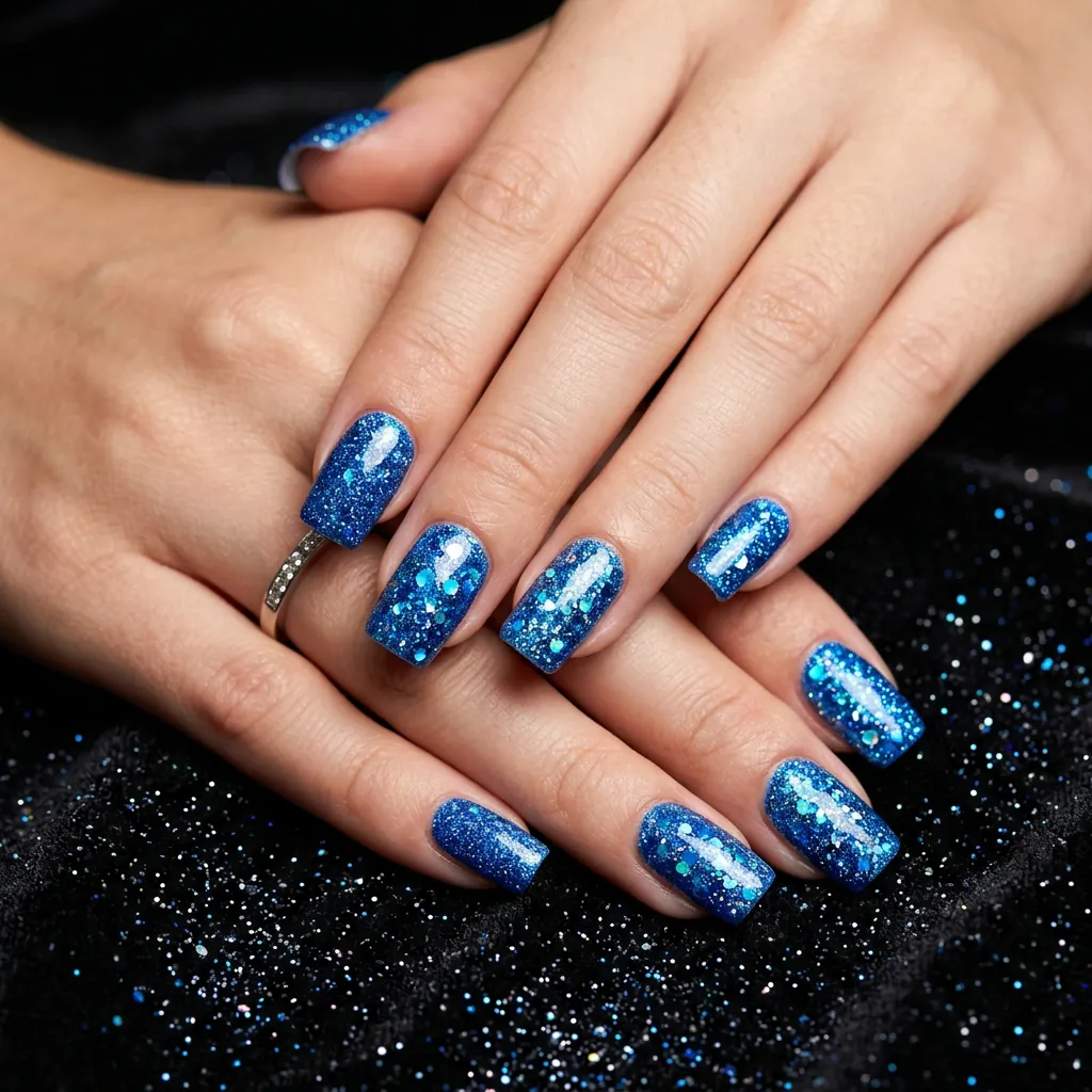 Nails Blue: 30 Stunning Designs You'll Obsess Over 11 Blue Glitter Nail Ideas