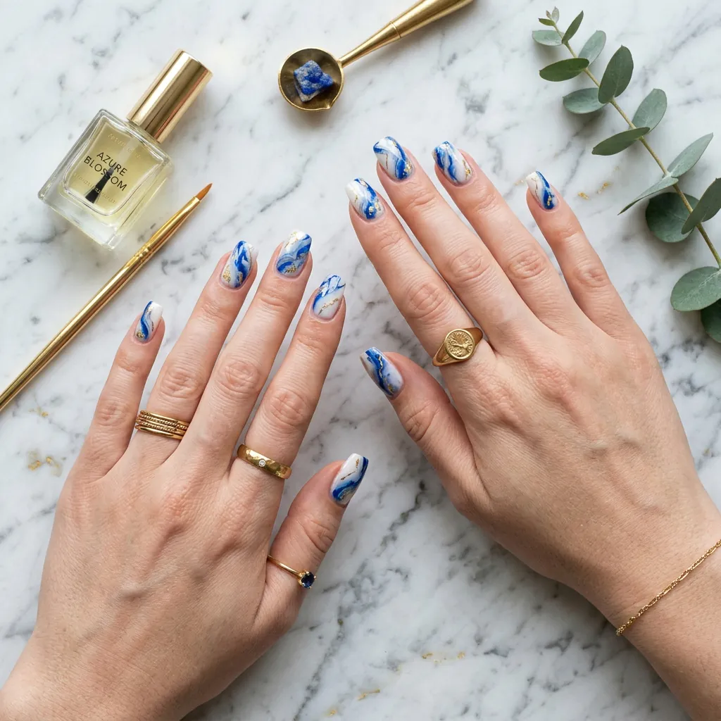 Nails Blue: 30 Stunning Designs You'll Obsess Over 13 Blue Marble Nail Art