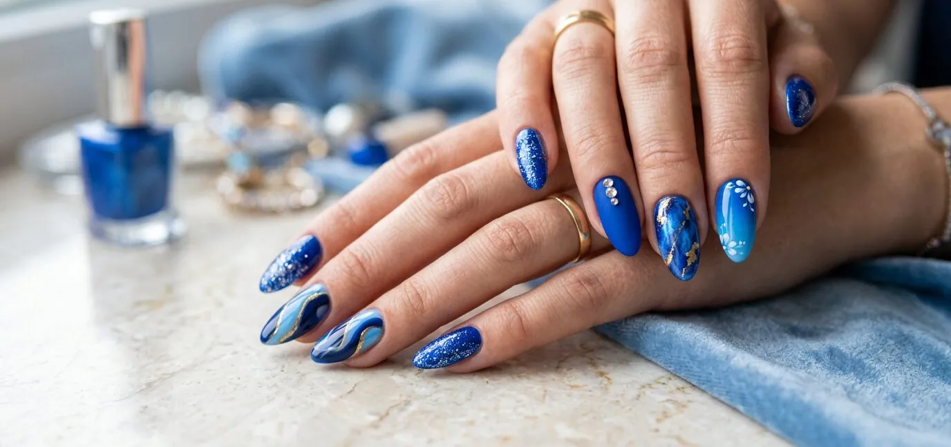 Nails Blue: 30 Stunning Designs You'll Obsess Over 1 nails blue