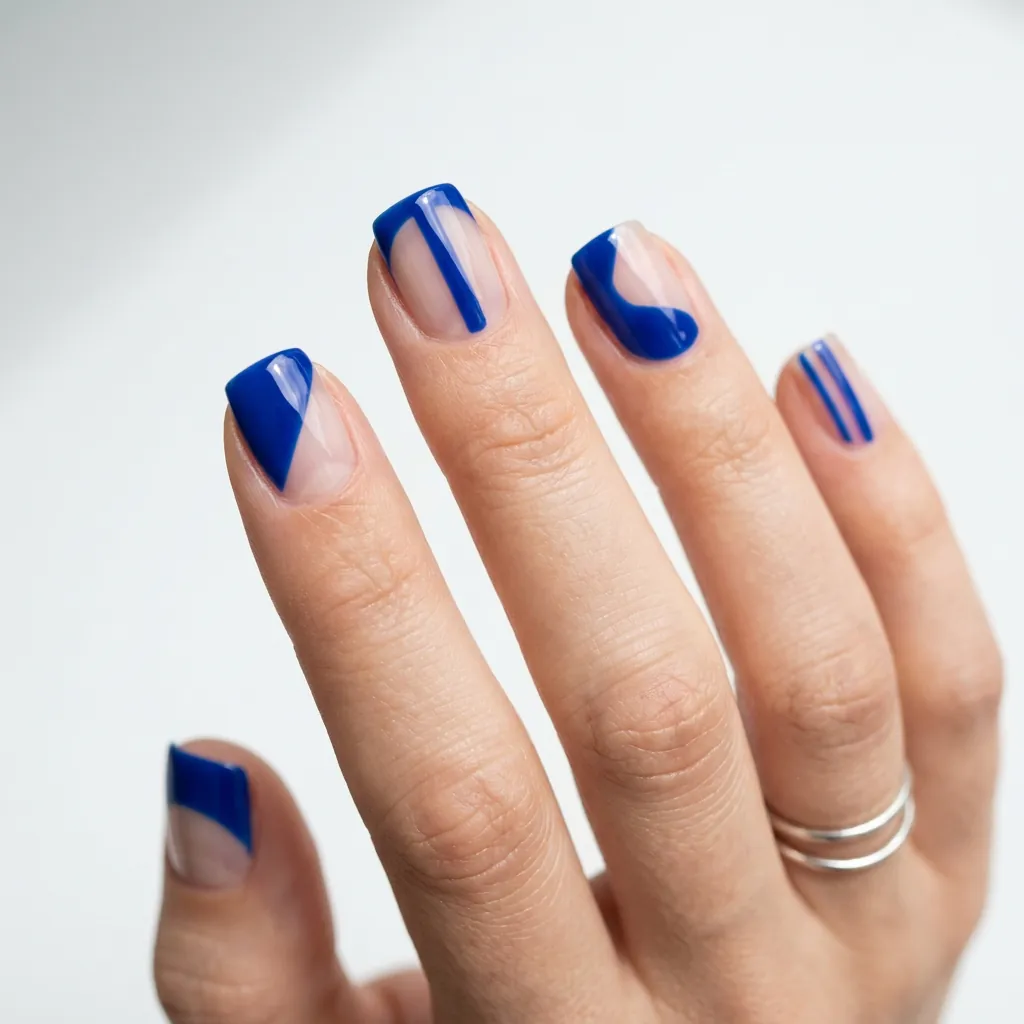 Nails Blue: 30 Stunning Designs You'll Obsess Over 29 Blue Negative Space Nail Art