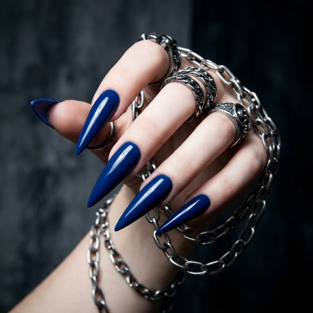 Nails Blue: 30 Stunning Designs You'll Obsess Over 25 Blue Stiletto Nail Ideas