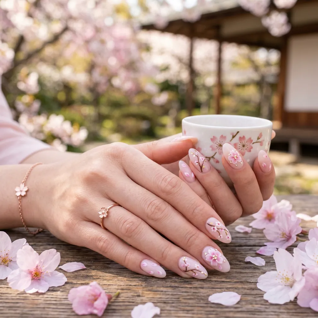 Nails Cute Ideas: 30 Stunning Looks to Spark Your Next Manicure 17 Cherry Blossom Nails cute Ideas