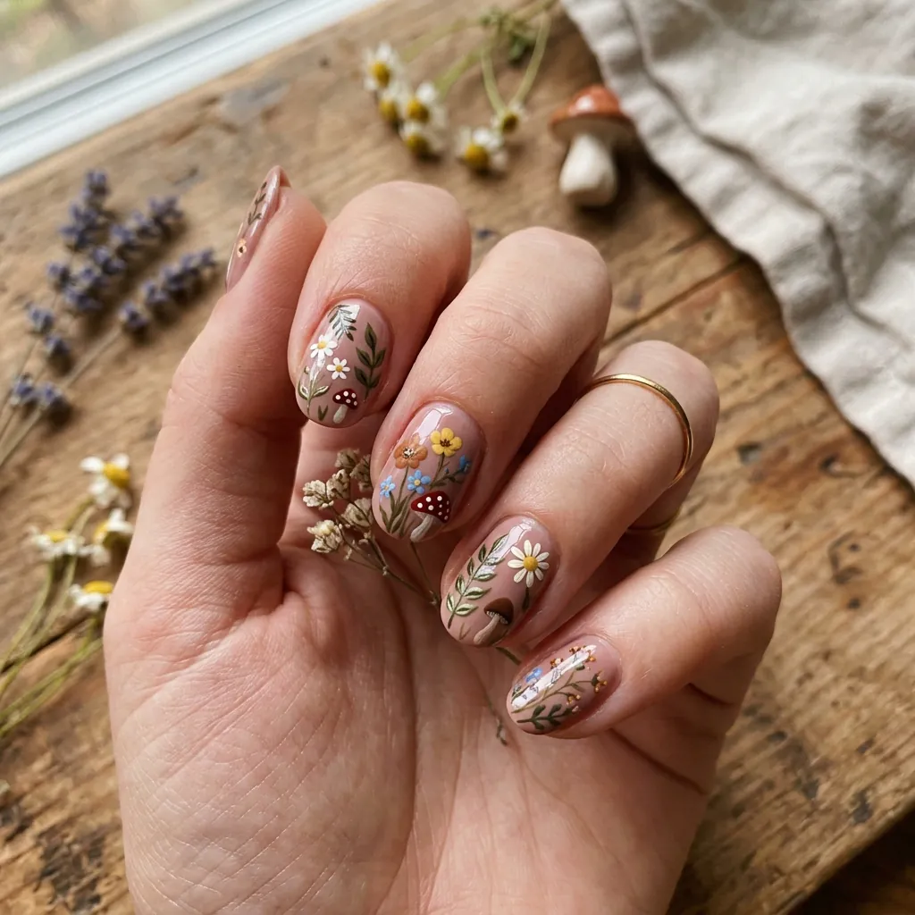 Nails Cute Ideas: 30 Stunning Looks to Spark Your Next Manicure 12 Cottagecore Nail Ideas