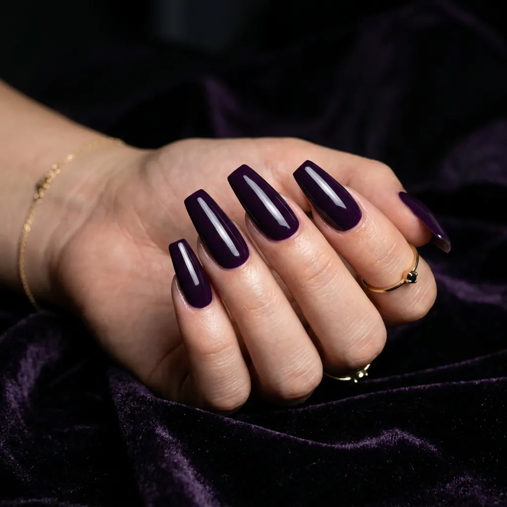 Nails Purple Ideas: 30 Stunning Looks for Every Shade and Style 3 Dark Purple Nails Ideas