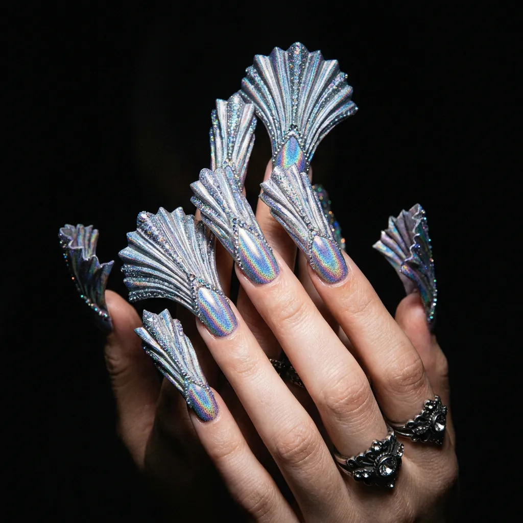 Exaggerated Flare Nail Shape Ideas