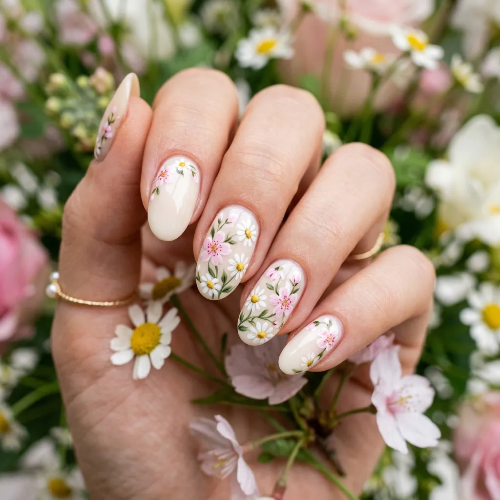 Floral Nails Gel