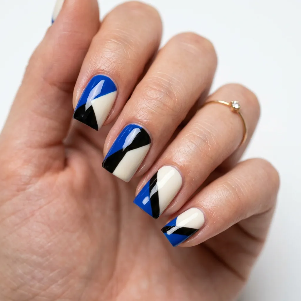 Nails Cute Ideas: 30 Stunning Looks to Spark Your Next Manicure 20 Geometric Color Block Nail Ideas