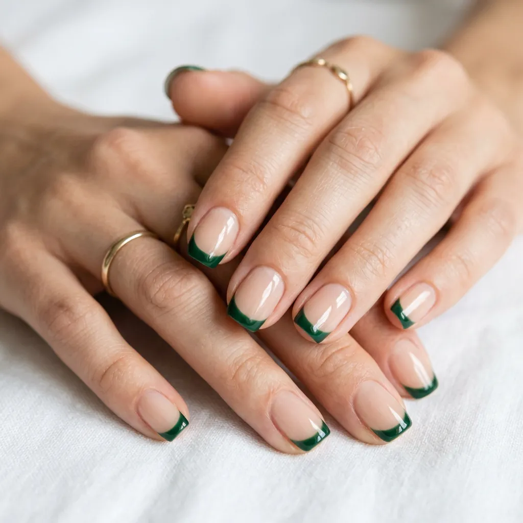Nails Green Ideas: 30 Creative Looks to Inspire Your Next Manicure 4 Nails Green French Tip Ideas