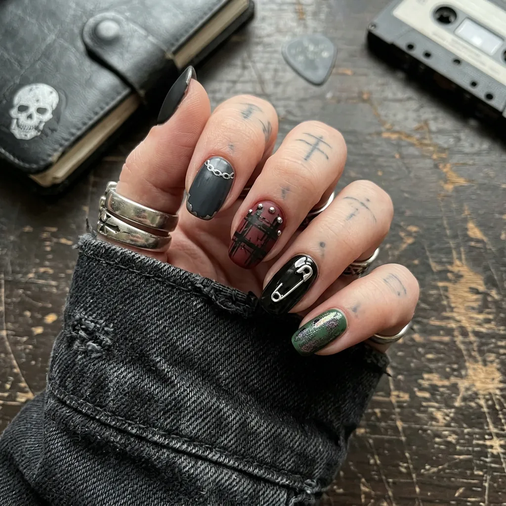 Grunge Nails Aesthetic Ideas