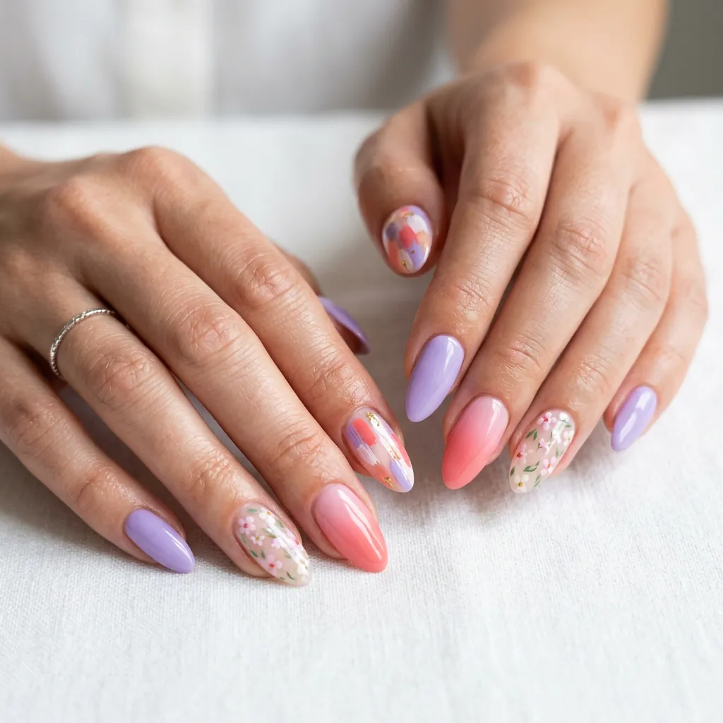 Mix and Match Spring Nail Ideas