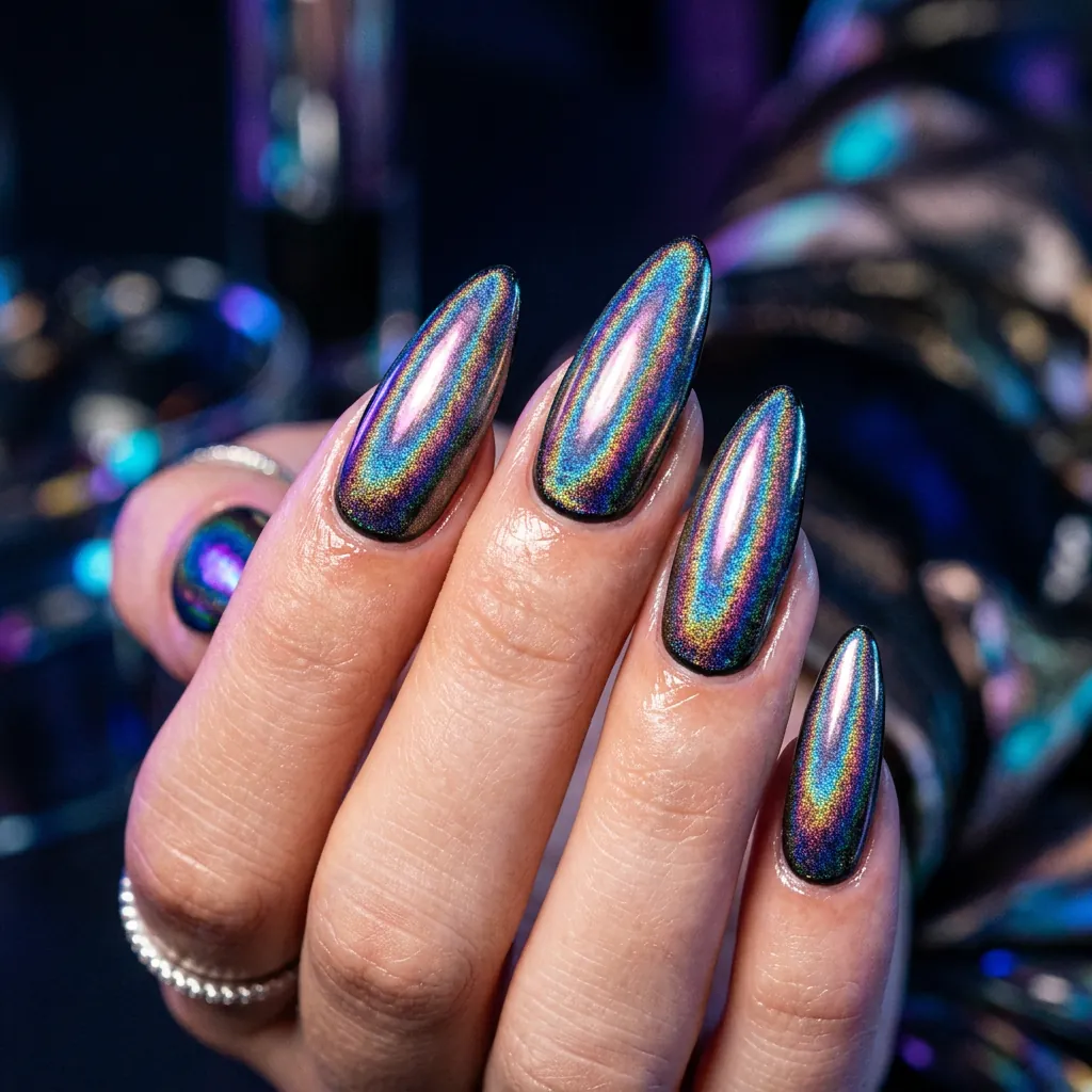 Nails Cute Ideas: 30 Stunning Looks to Spark Your Next Manicure 22 Holographic Chrome Nail Ideas
