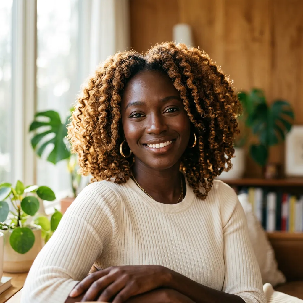 Honey Brown Hair Color Ideas for Dark Skin