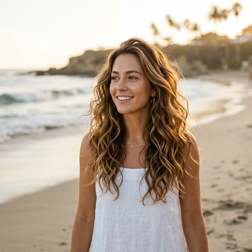Honey Brown Hair Color Ideas for Wavy Hair