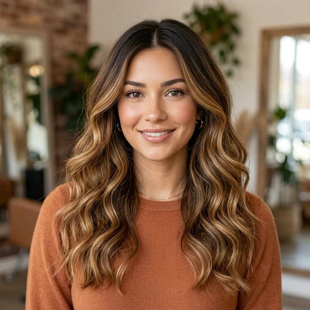 Honey Brown Root Shadow Hair Color Ideas