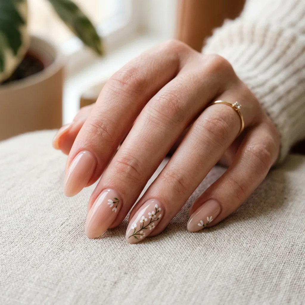Nails Cute Ideas: 30 Stunning Looks to Spark Your Next Manicure 3 Minimalist Floral Nail Ideas