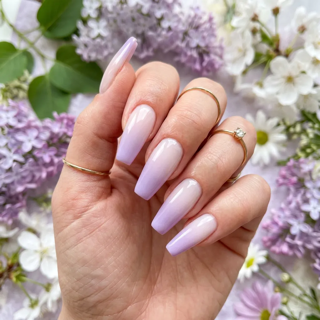 Classy Spring Nails With Ombre Effect