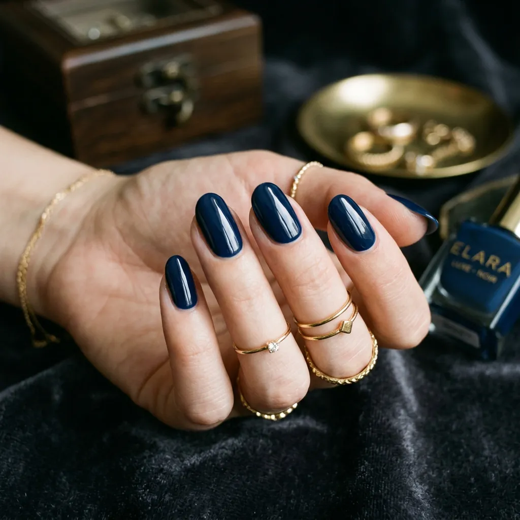 Nails Blue: 30 Stunning Designs You'll Obsess Over 2 Navy Blue Nail Design