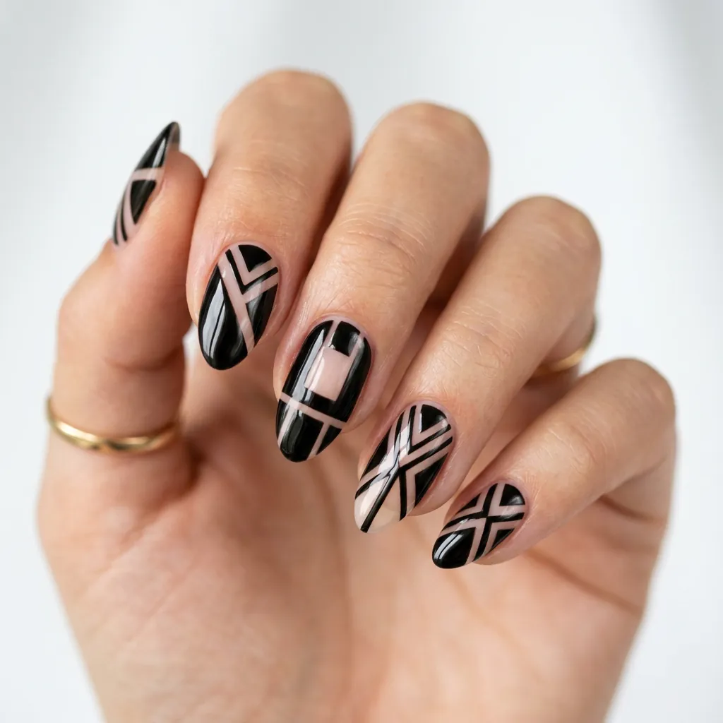 Negative Space Nails Gel