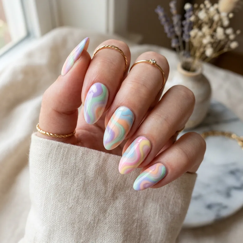 Nails Cute Ideas: 30 Stunning Looks to Spark Your Next Manicure 2 Pastel Swirl Nail Ideas