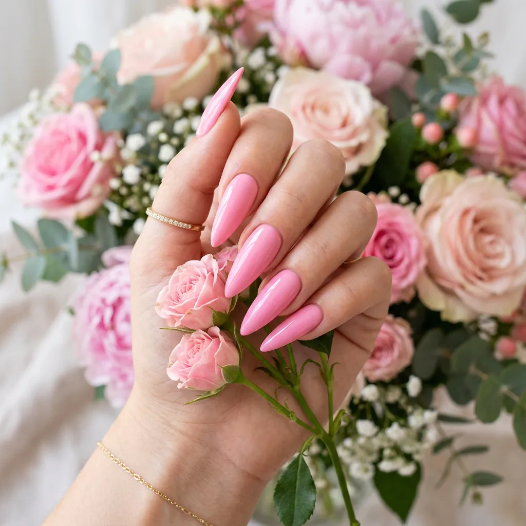 Pink Stiletto Nails Ideas