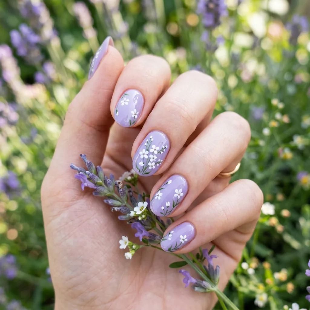 Nails Purple Ideas: 30 Stunning Looks for Every Shade and Style 16 Purple Floral Nails Ideas